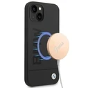 BMW BMHMP14MSLBLBK Apple iPhone 14 Plus / 15 Plus black hardcase Silicone Signature Logo Magsafe