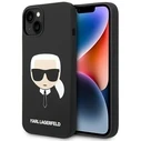 Karl Lagerfeld KLHCP14MSLKHBK Apple iPhone 14 Plus / 15 Plus hardcase black Silicone Karl`s Head