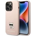 Karl Lagerfeld KLHCP14XSLCTPI Apple iPhone 14 Pro Max hardcase light pink Silicone Choupette Body