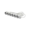 Πολύπριζο Ασφαλείας Legrand SurgeArrest 6 Outlets 1.5m Cable White/Grey