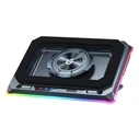 Conceptronic THYIA03B Ψύκτρα (Cooling Pad) για Laptop έως 19'' με 1 Ανεμιστήρα και USB Hub - Ασημί
