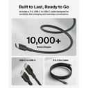 Belkin BOOSTCharge 100W USB‑C GaN φορτιστής τοίχου με καλώδιο USB‑C 1,5 m — Μαύρο