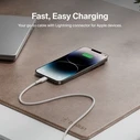 Belkin BoostCharge πλεκτό καλώδιο USB-C σε Lightning 2m (CAA022HQ2MWH) - Λευκό