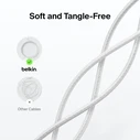 Belkin BoostCharge πλεκτό καλώδιο USB-C σε Lightning 2m (CAA022HQ2MWH) - Λευκό