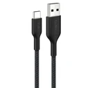 Belkin BOOSTCHARGE Πλεκτό Καλώδιο USB-A σε USB-C 2 μ, Μαύρο (CAB022HQ2MBK)