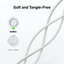 Belkin BOOSTCHARGE USB-C to USB-C Braided Cable 60W 2m White (CAB024HQ2MWH)