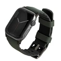 UNIQ Linus strap Apple Watch 4/5/6/7/SE/8/9/Ultra 44/45/49mm Airosoft Silicone green/moss green