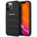 Mercedes AMG AMHCP14LGSEBK Apple iPhone 14 Pro black hardcase Leather Debossed Lines