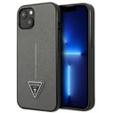 Guess GUHCP14MPSATLG Apple iPhone 14 Plus / 15 Plus silver hardcase SaffianoTriangle Logo