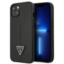 Guess GUHCP14MPSATLK Apple iPhone 14 Plus / 15 Plus black hardcase SaffianoTriangle Logo