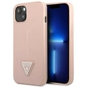 Guess GUHCP14MPSATLP Apple iPhone 14 Plus / 15 Plus pink hardcase SaffianoTriangle Logo
