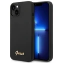 Guess GUHCP14MSLSMK Apple iPhone 14 Plus / 15 Plus black hard case Silicone Vintage Gold Logo
