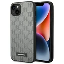 Karl Lagerfeld KLHCP14MSAKLHPG Apple iPhone 14 Plus / 15 Plus hardcase grey Saffiano Mono Metal Logo