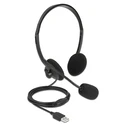 Multimedia Headsets Delock με μικρόφωνο 27178, stereo, USB, volume control, μαύρα