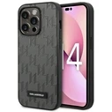 Karl Lagerfeld KLHCP14XSAKLHPG Apple iPhone 14 Pro Max hardcase grey Saffiano Mono Metal Logo
