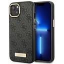Guess GUHMP14MU4GPRK Apple iPhone 14 Plus / 15 Plus black hard case 4G Logo Plate MagSafe