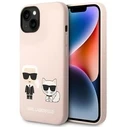 Karl Lagerfeld KLHMP14SSSKCI Apple iPhone 14 hardcase light pink Silicone Karl & Choupette Magsafe