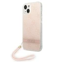 Guess GUOHCP14MH4STP Apple iPhone 14 Plus / 15 Plus pink hardcase 4G Print Strap
