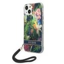 Guess GUOHCP14MHFLSB Apple iPhone 14 Plus / 15 Plus blue hardcase Flower Strap