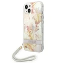 Guess GUOHCP14MHFLSU Apple iPhone 14 Plus / 15 Plus purple hardcase Flower Strap