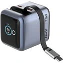 Verbatim Mini GaN Charger 70W with Retractable USB-C Cable & Display (MPN 32059)