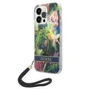 Guess GUOHCP14XHFLSB Apple iPhone 14 Pro Max blue hardcase Flower Strap