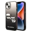 Karl Lagerfeld KLHCP14MTGKCK Apple iPhone 14 Plus / 15 Plus hardcase black Gradient Ikonik Karl & Choupette