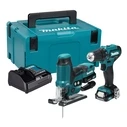 Makita CLX252SAJ 12V CXT Σετ Εργαλείων (DF333D + JV102D) με 2× BL1021B 2.0Ah, φορτιστή και Makpac