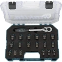 Makita E-30069 Impact Black Impact Socket Set with Ratchet (19-piece, 1/2" drive, 8–27 mm)