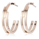 Tommy Hilfiger Women's Earrings 2780389 (2 cm) - Stainless Steel, Pink