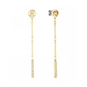 Tommy Hilfiger Women's Drop Hoop Earrings Stainless Steel Gold-Plated 6 cm Model 2781002