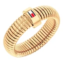 Tommy Hilfiger Women's Stretch Ring Stainless Steel Gold Tone 2781008B (Size 54)