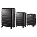 Anda Seat LG1 Hardshell Travel Luggage Set 3-piece Black (Max Height 76 cm, 4 Wheels)