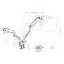Βάση Monitor Anda Seat ARM / A9-2S Black- Titanium Dual, Weight Capacity (per Screen): 2-15kg