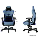 Καρέκλα Anda Seat T-PRO II Light Blue/ Black FABRIC with Alcantara Stripes