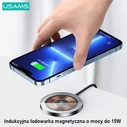 USAMS US-CD183 Wireless Charger magnetic 15W black CD183CDX01
