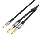 Καλώδιο mini jack 3.5 mm to 2x jack 6.5 mm Vention BARHG 1.5m (grey)