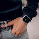 Dux Ducis Leather Strap for Apple Watch 4/5/6/7/8/9/SE/10 40/41/42mm blue (England Version)