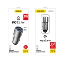 Dudao USB / USB Car Charger Type C Power Delivery Quick Charge 22.5 W Gray (R4PQ)
