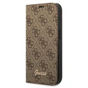 Guess GUBKP14XHG4SHW Apple iPhone 14 Pro Max brown book 4G Vintage Gold Logo