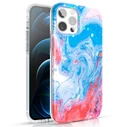 Kingxbar Watercolour Apple iPhone 12 Pro Max blue-pink