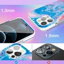 Kingxbar Watercolour Apple iPhone 12 Pro Max blue-pink