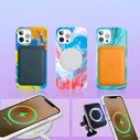 Kingxbar Watercolour Apple iPhone 12 Pro Max blue-pink