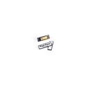 DURABLE Θήκη Ονόματος Clip-Card με Μαγνήτη 17x67 mm, 25 τεμ., Μαύρο