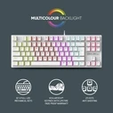 Gaming Πληκτρολόγιο Ενσύρματο Armaggeddon Mechanical MKA-2C NEO WHITE LINEAR RED SWITCH