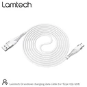 Καλώδιo USB Lamtech Type-C V2,0 HIGH QUALITY UNBREAKABLE SILVER 2M