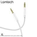 Καλώδιo 3,5mm Lamtech AUDIOCABLE BRAIDED 1m to 3.5mm SILVER