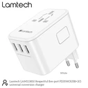 Αντάπτορας Πρίζας Lamtech Universal Travel with 3xUSB + 2xTYPE-C OUTPUTS 35W