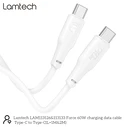 Καλώδιο USB Lamtech CHARGE AND DATA Type-C TO Type-C 60W 1M White