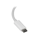 Docking Station StarTech USB-C to USB 3.0 / DVI / Gigabit Ethernet - USB-C Hub - External Video Adapter - White